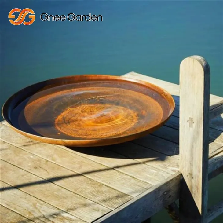 Corten Fire Bowl gaya luar ruangan pedesaan