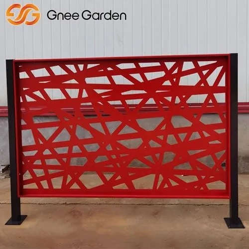 Panel logam baja Corten Red Garden