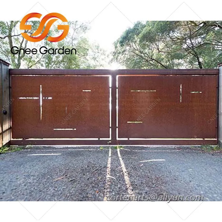 Ide Gerbang Logam Halaman Belakang Corten Steel
