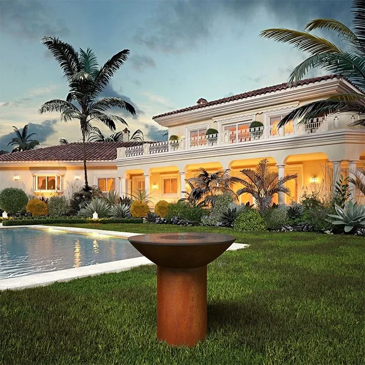 Pemanggang Barbeque Corten Steel Bergaya Dan Kuat