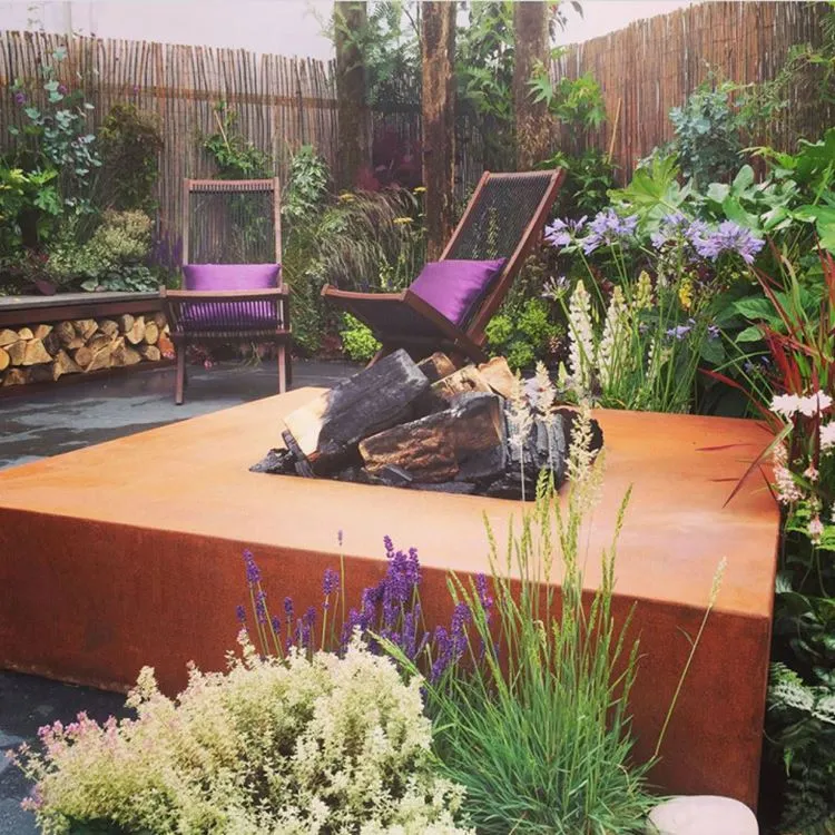 Mangkuk Api Baja Corten