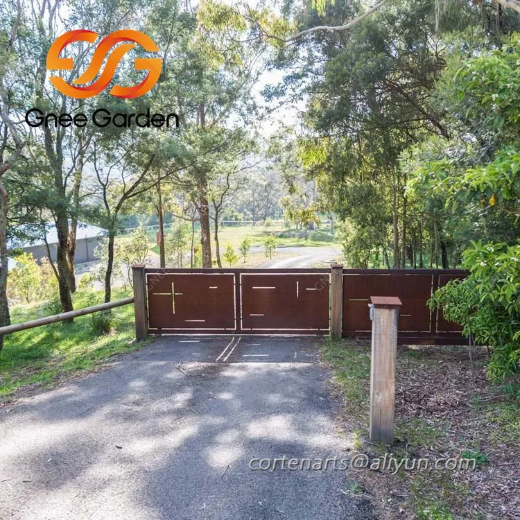 Gerbang dan Pagar Taman Corten Steel