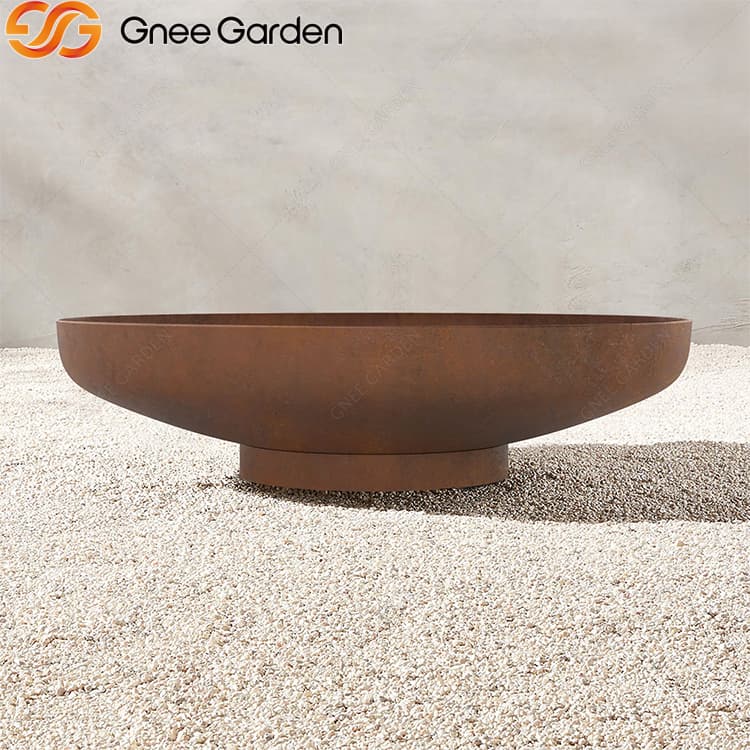 Corten Steel Metal Fire Bowl untuk penggunaan di luar ruangan