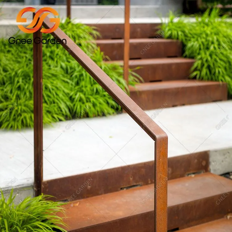 Tangga Taman Lansekap Modern Corten Steel