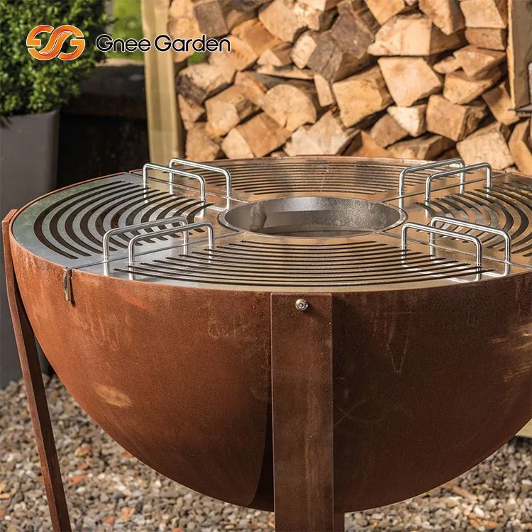 Barbekyu Portabel Corten Steel