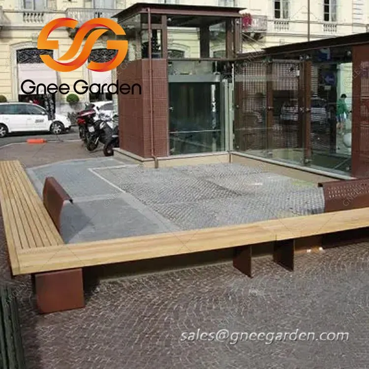 Furnitur Luar Ruangan Corten Steel Ukuran Khusus