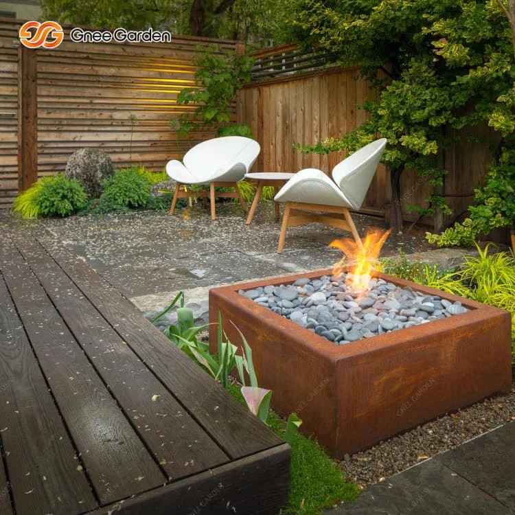 Kustomisasi Lubang Api Taman Corten Steel