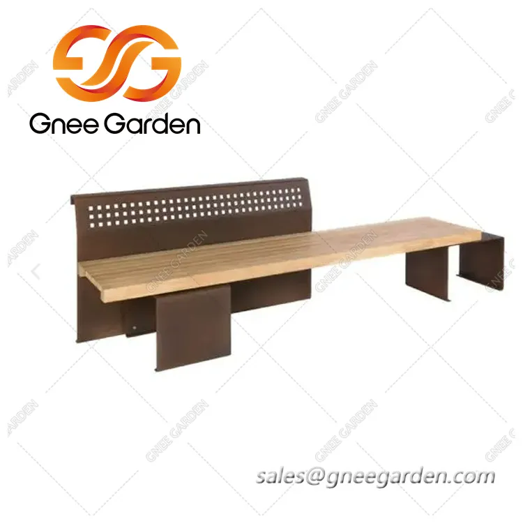 Set Furnitur Luar Ruangan Baja Corten Industri
