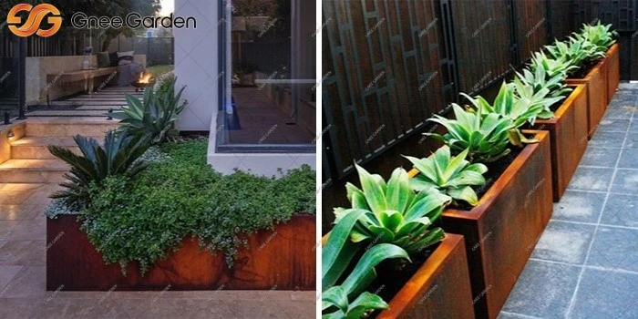 Corten steel outdoor plant pots Corten steel outdoor plant pots