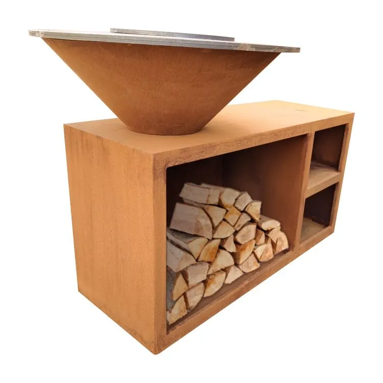 Baja Corten Rusty BBQ luar ruangan