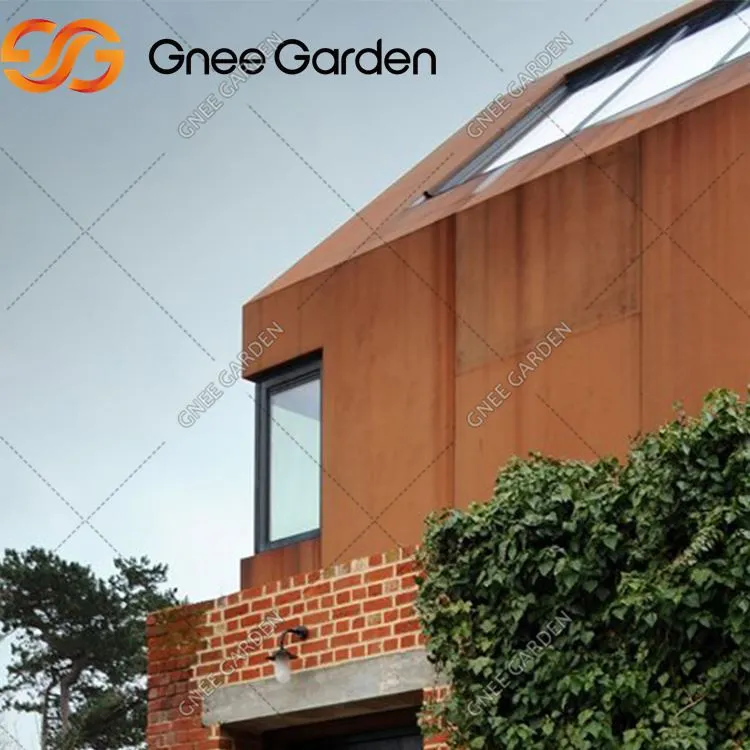 Bangunan luar menggunakan dinding tirai baja Corten