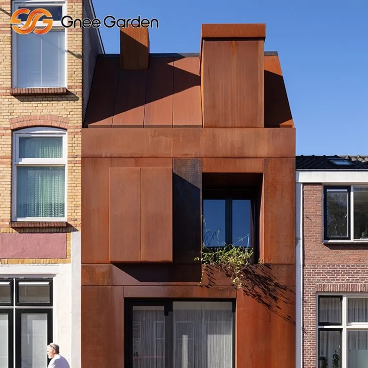 Cladding fasad logam Corten industri