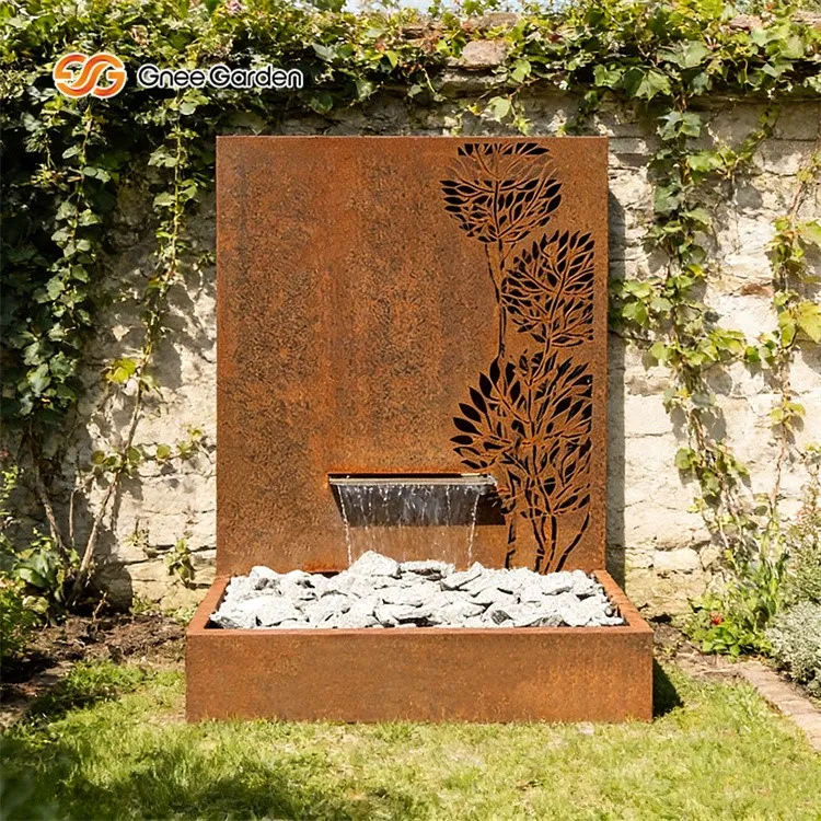 Corten Steel Wall Water Fountain Outdoor Corten Steel Wall Water Fountain Outdoor