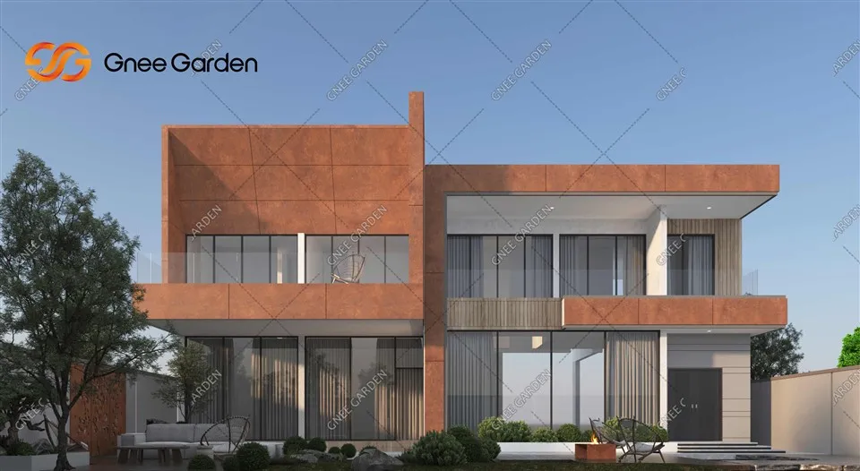 Dinding tirai eksterior logam rusty corten