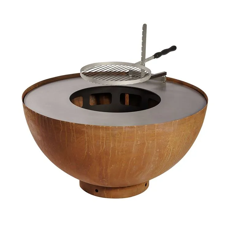 Panggangan BBQ Baja Corten Berkarat