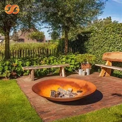 Corten Fire Bowl Natural Looking