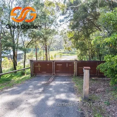 Pintu Gerbang Logam Halaman Belakang Baja Corten